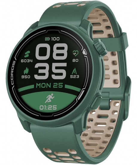 COROS PACE 2 PREMIUM GPS SPORT WATCH GREEN SILICONE BAND WPACE2-GRN