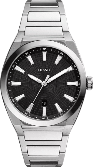 FOSSIL Everett Three-Hand Date Stainless Steel Watch FS5821