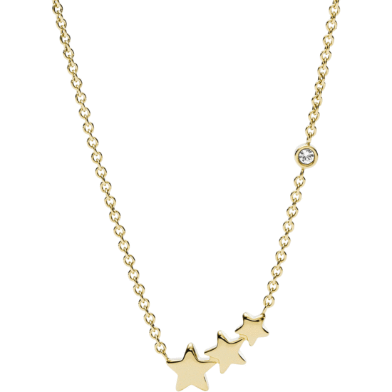 FOSSIL SHOOTING STAR GOLD-TONE STAINLESS STEEL NECKLACE JF03161710