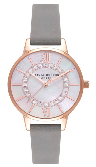 Olivia Burton Sparkle Wonderland Midi Grey & Rose Gold Watch OB16WD92