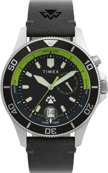 TIMEX Expedition North® Slack Tide 41mm Waxed Leather Strap Watch TW2W21900