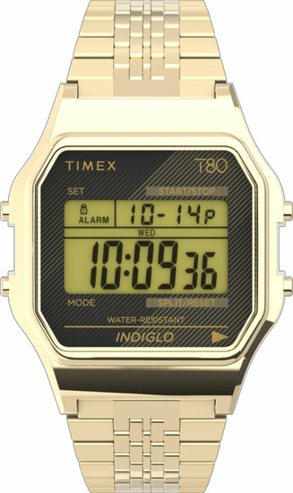 TIMEX T80 34MM STAINLESS STEEL BRACELET WATCH TW2V18900