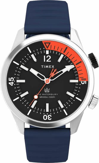 TIMEX Waterbury Dive 41mm Synthetic Rubber Strap Watch TW2V73500