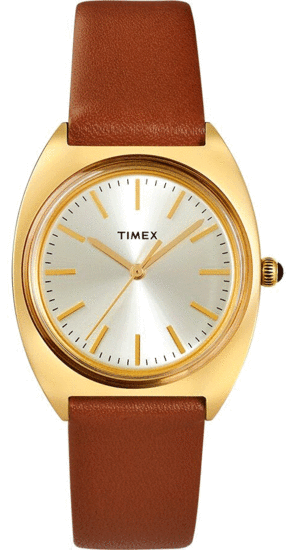 TIMEX Milano 33mm Leather Strap Watch TW2T89900