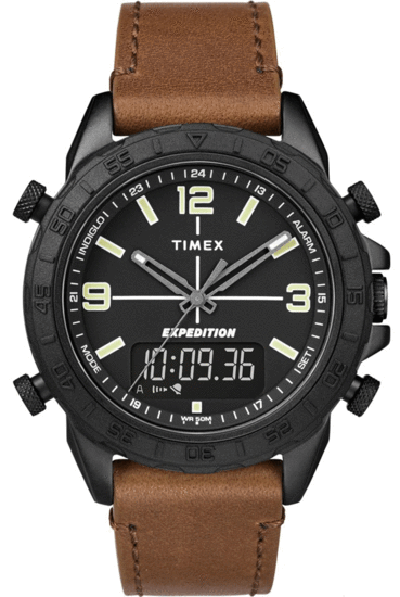 TIMEX Expedition Pioneer Combo 41mm Quick-Release Leather Strap Watch TW4B17400