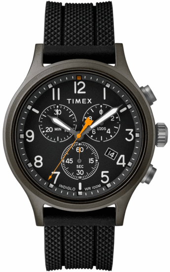 TIMEX Allied Chronograph 42mm Silicone Strap Watch TW2R60400