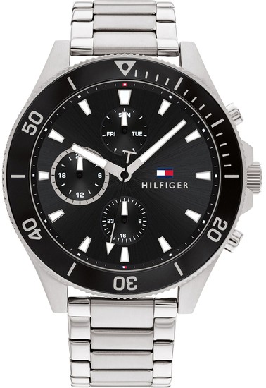 TOMMY HILFIGER STAINLESS STEEL MULTIFUNCTION CHAIN-LINK WATCH 1791916