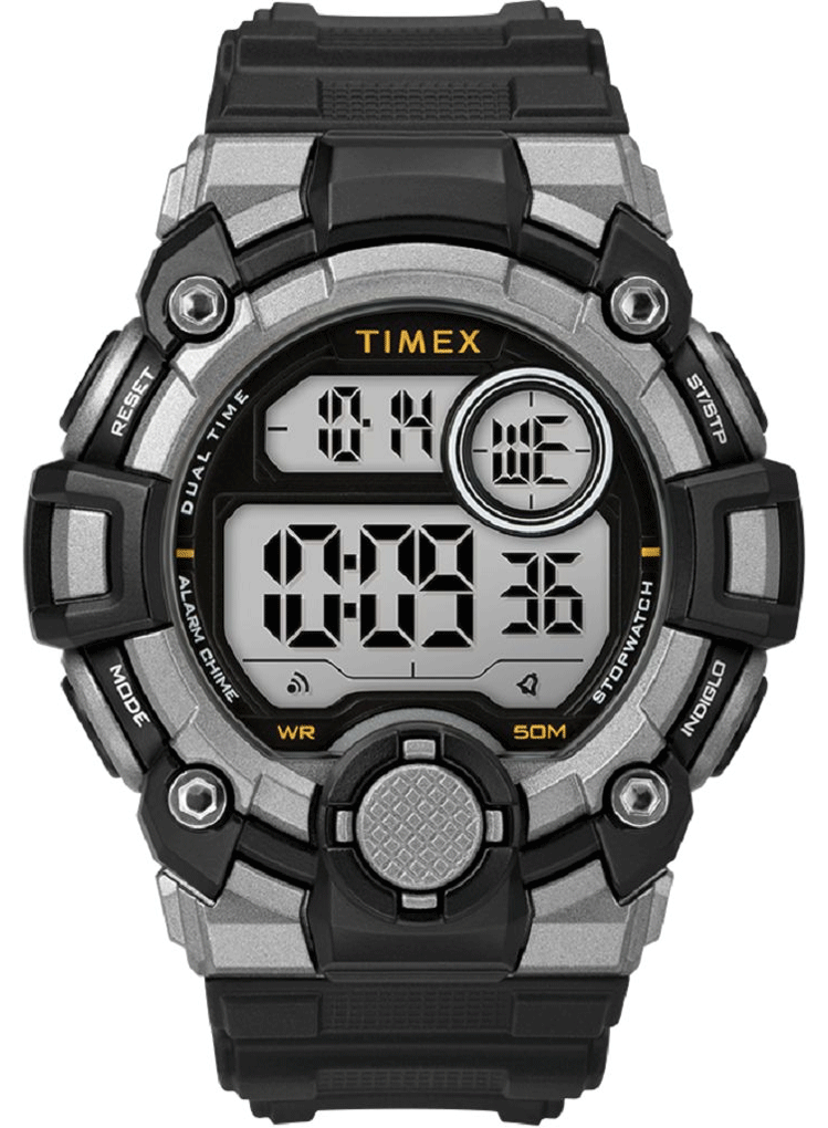 TIMEX A-Game DGTL 50mm Black/Gray Resin Strap Watch TW5M27700