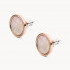 FOSSIL Coin Edge Mother Of Pearl and Rose Gold-Tone Steel Studs JF03274791