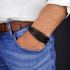 BLACK-BROWN LEATHER BRACELET WITH 4 SINGLE LINES BY MENVARD MV1013