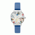 Olivia Burton Pop Art Midi Dial, Blue Eco Vegan & Silver Mesh Watch Strap Gift Set OBGSET151