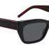 HUGO BOSS BLACK-ACETATE SUNGLASSES WITH SIGNATURE-RED LAYERED TEMPLES HG1301/S OIT/IR